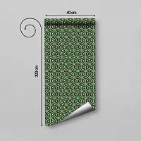 Self Adhesive Wallpapers (MatelGreenFlower) Wall Stickers Extra Large (300x40cm) for Bedroom | Livingroom | Kitchen | Hall Etc-thumb1