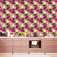 Self Adhesive Wallpapers (SummerFruits) Wall Stickers Extra Large (300x40cm) for Bedroom | Livingroom | Kitchen | Hall Etc-thumb2