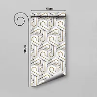 Self Adhesive Wallpapers (GoldenMaze) Wall Stickers Extra Large (300x40cm) for Bedroom | Livingroom | Kitchen | Hall Etc-thumb1