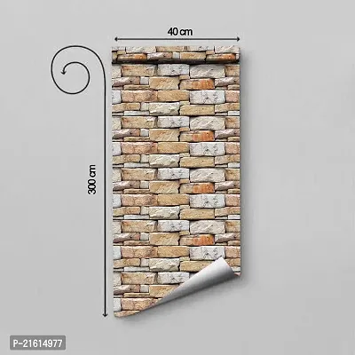 DeCorner - Self Adhesive Wallpaper for Walls (PattharWall) Extra Large Size (300x40) Cm Wall Stickers for Bedroom | Wall Stickers for Living Room | Wall Stickers for Kitchen | Pack of-1-thumb4