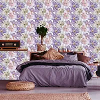 WALLWEAR - Self Adhesive Wallpaper For Walls And Wall Sticker For Home D&eacute;cor (PurpleFlower) Extra Large Size (300x40cm) 3D Wall Papers For Bedroom, Livingroom, Kitchen, Hall, Office Etc Decorations-thumb3