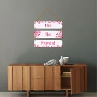 DeCorner Decorative Wooden Printed all Hanger | Wall Decor for Living Room | Wall Hangings for Home Decoration | Bedroom Wall Decor | Wooden Wall Hangings Home.(Live The Moment)-thumb4