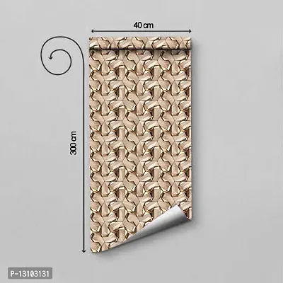 WALLWEAR - Self Adhesive Wallpaper For Walls And Wall Sticker For Home D&eacute;cor (GoldenFan) Extra Large Size (300x40cm) 3D Wall Papers For Bedroom, Livingroom, Kitchen, Hall, Office Etc Decorations-thumb2