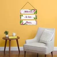 DeCorner Decorative Wooden Printed all Hanger | Wall Decor for Living Room | Wall Hangings for Home Decoration | Bedroom Wall Decor | Wooden Wall Hangings Home.(Welcome to our Place)-thumb4