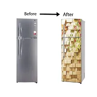 Self Adhesive Fridge Sticker Single/Double Door Full Size (160x60) Cm Fridge Stickers | Refrigerator Wall Stickers for Kitchen Decoration | Sticker for Fridge Door (SparrowBricks)-thumb4