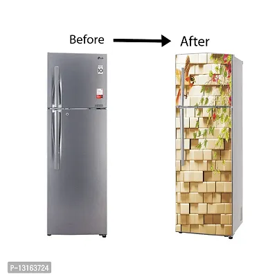 Self Adhesive Fridge Sticker Single/Double Door Full Size (160x60) Cm Fridge Stickers | Refrigerator Wall Stickers for Kitchen Decoration | Sticker for Fridge Door (SparrowBricks)-thumb5