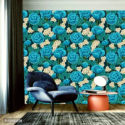 Self Adhesive Wallpapers (BlueRose) Wall Stickers Extra Large (300x40cm) for Bedroom | Livingroom | Kitchen | Hall Etc-thumb3