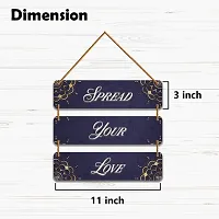 DeCorner Decorative Wooden Printed all Hanger | Wall Decor for Living Room | Wall Hangings for Home Decoration | Bedroom Wall Decor | Wooden Wall Hangings Home.(Spread Your Love)-thumb1