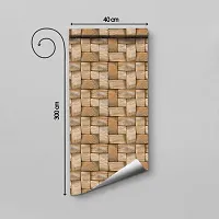 Self Adhesive Wallpapers (ModernBrick) Wall Stickers Extra Large (300x40cm) for Bedroom | Livingroom | Kitchen | Hall Etc-thumb1