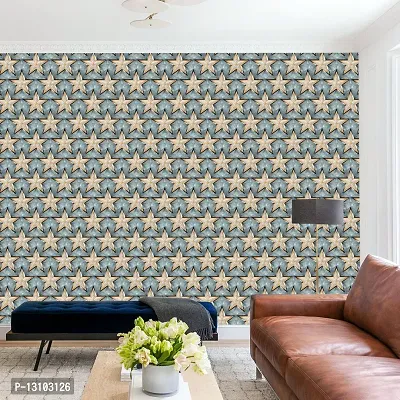 WALLWEAR - Self Adhesive Wallpaper For Walls And Wall Sticker For Home D&eacute;cor (GoldStar) Extra Large Size (300x40cm) 3D Wall Papers For Bedroom, Livingroom, Kitchen, Hall, Office Etc Decorations-thumb4