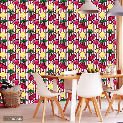 Self Adhesive Wallpapers (SummerFruits) Wall Stickers Extra Large (300x40cm) for Bedroom | Livingroom | Kitchen | Hall Etc-thumb4