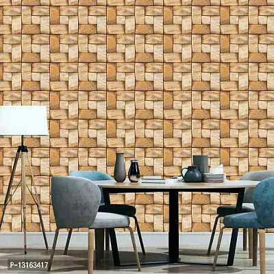 Self Adhesive Wallpapers (ModernBrick) Wall Stickers Extra Large (300x40cm) for Bedroom | Livingroom | Kitchen | Hall Etc-thumb3