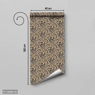 WALLWEAR - Self Adhesive Wallpaper For Walls And Wall Sticker For Home D&eacute;cor (illuGrey) Extra Large Size (300x40cm) 3D Wall Papers For Bedroom, Livingroom, Kitchen, Hall, Office Etc Decorations-thumb2