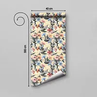 Self Adhesive Wallpapers (TextureFlower) Wall Stickers Extra Large (300x40cm) for Bedroom | Livingroom | Kitchen | Hall Etc-thumb1