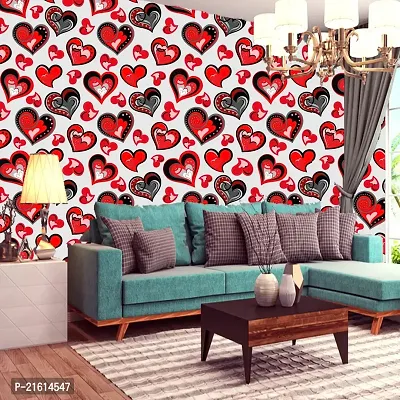 DeCorner - Self Adhesive Wallpaper for Walls (HeartGrafity) Extra Large Size (300x40) Cm Wall Stickers for Bedroom | Wall Stickers for Living Room | Wall Stickers for Kitchen | Pack of-1-thumb3