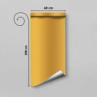 Self Adhesive Solid Colour Wallpapers for Walls Extra Large Size (200x60) Cm Solid Wall Paper for Wall Decor | Wallpaper for Furniture | Wallpaper for Kitchen (Solid Golden)-thumb1