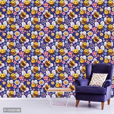 Self Adhesive Wallpapers (BabyBees) Wall Stickers Extra Large (300x40cm) for Bedroom | Livingroom | Kitchen | Hall Etc-thumb3