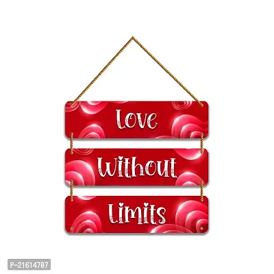 DeCorner Decorative Wooden Printed all Hanger | Wall Decor for Living Room | Wall Hangings for Home Decoration | Bedroom Wall Decor | Wooden Wall Hangings Home.(Love Without Limits)