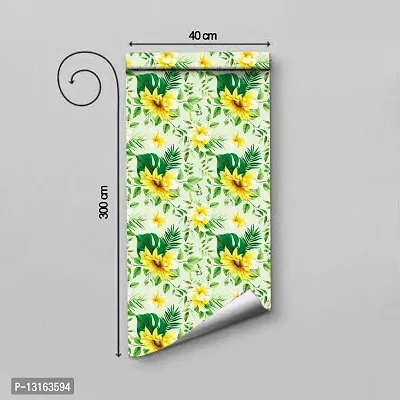 Self Adhesive Wallpapers (WildFlower) Wall Stickers Extra Large (300x40cm) for Bedroom | Livingroom | Kitchen | Hall Etc-thumb2