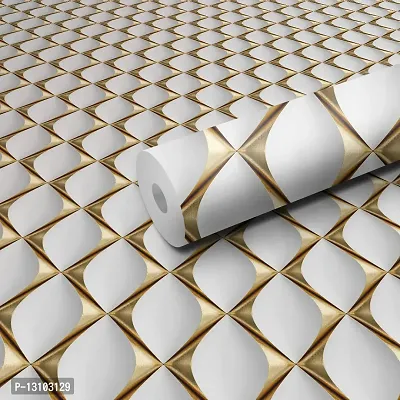 WALLWEAR - Self Adhesive Wallpaper For Walls And Wall Sticker For Home D&eacute;cor (GoldenCutout) Extra Large Size (300x40cm) 3D Wall Papers For Bedroom, Livingroom, Kitchen, Hall, Office Etc Decorations