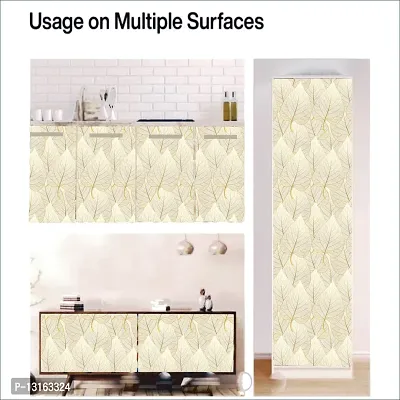 Self Adhesive Wallpapers (GoldenPipleLeaf) Wall Stickers Extra Large (300x40cm) for Bedroom | Livingroom | Kitchen | Hall Etc-thumb5