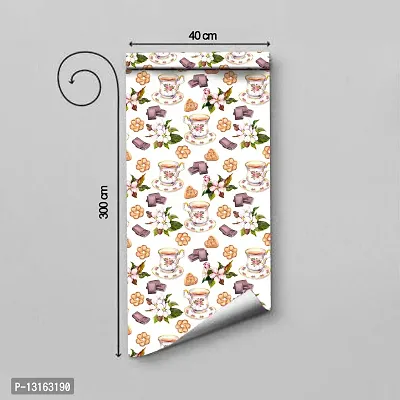 Self Adhesive Wallpapers (Bakery) Wall Stickers Extra Large (300x40cm) for Bedroom | Livingroom | Kitchen | Hall Etc-thumb2