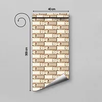 WALLWEAR - Self Adhesive Wallpaper For Walls And Wall Sticker For Home D&eacute;cor (FloralBrick) Extra Large Size (300x40cm) 3D Wall Papers For Bedroom, Livingroom, Kitchen, Hall, Office Etc Decorations-thumb1