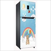 Self Adhesive Fridge Sticker Single/Double Door Full Size (160x60) Cm Fridge Stickers | Refrigerator Wall Stickers for Kitchen Decoration | Sticker for Fridge Door (RainbowTeddy)-thumb4