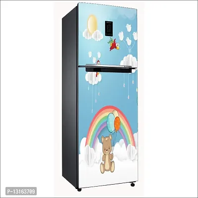 Self Adhesive Fridge Sticker Single/Double Door Full Size (160x60) Cm Fridge Stickers | Refrigerator Wall Stickers for Kitchen Decoration | Sticker for Fridge Door (RainbowTeddy)-thumb5