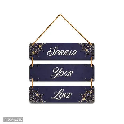 DeCorner Decorative Wooden Printed all Hanger | Wall Decor for Living Room | Wall Hangings for Home Decoration | Bedroom Wall Decor | Wooden Wall Hangings Home.(Spread Your Love)