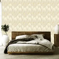 Self Adhesive Wallpapers (GoldenPipleLeaf) Wall Stickers Extra Large (300x40cm) for Bedroom | Livingroom | Kitchen | Hall Etc-thumb3