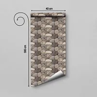 WALLWEAR - Self Adhesive Wallpaper For Walls And Wall Sticker For Home D&eacute;cor (Chattan) Extra Large Size (300x40cm) 3D Wall Papers For Bedroom, Livingroom, Kitchen, Hall, Office Etc Decorations-thumb1