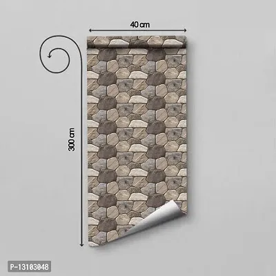 WALLWEAR - Self Adhesive Wallpaper For Walls And Wall Sticker For Home D&eacute;cor (Chattan) Extra Large Size (300x40cm) 3D Wall Papers For Bedroom, Livingroom, Kitchen, Hall, Office Etc Decorations-thumb2