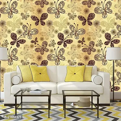 DeCorner - Self Adhesive Wallpaper for Walls (GoldenButterfly) Extra Large Size (300x40) Cm Wall Stickers for Bedroom | Wall Stickers for Living Room | Wall Stickers for Kitchen | Pack of-1-thumb4