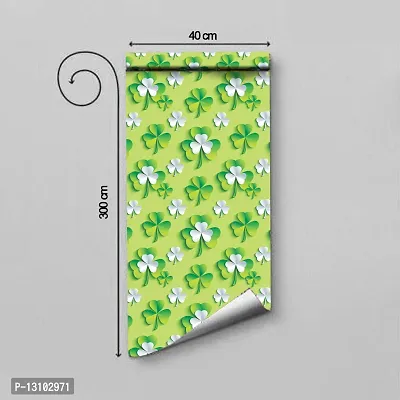 WALLWEAR - Self Adhesive Wallpaper For Walls And Wall Sticker For Home D&eacute;cor (3DGreenLeaf) Extra Large Size (300x40cm) 3D Wall Papers For Bedroom, Livingroom, Kitchen, Hall, Office Etc Decorations-thumb2