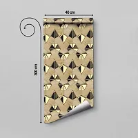 Self Adhesive Wallpapers (GoldPyramite) Wall Stickers Extra Large (300x40cm) for Bedroom | Livingroom | Kitchen | Hall Etc-thumb1