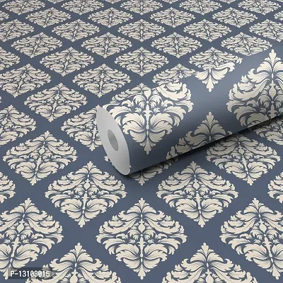 WALLWEAR - Self Adhesive Wallpaper For Walls And Wall Sticker For Home D&eacute;cor (BlueStencil) Extra Large Size (300x40cm) 3D Wall Papers For Bedroom, Livingroom, Kitchen, Hall, Office Etc Decorations