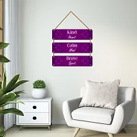 DeCorner Decorative Wooden Printed all Hanger | Wall Decor for Living Room | Wall Hangings for Home Decoration | Bedroom Wall Decor | Wooden Wall Hangings Home.(Kind Calm Brave)-thumb2