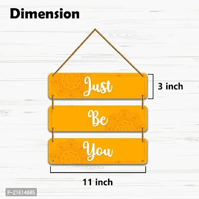 DeCorner Decorative Wooden Printed all Hanger | Wall Decor for Living Room | Wall Hangings for Home Decoration | Bedroom Wall Decor | Wooden Wall Hangings Home.(Just Be You)-thumb4