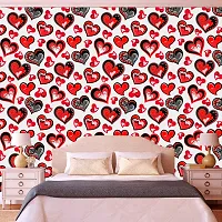 WALLWEAR - Self Adhesive Wallpaper For Walls And Wall Sticker For Home D&eacute;cor (HeartGrafity) Extra Large Size (300x40cm) 3D Wall Papers For Bedroom, Livingroom, Kitchen, Hall, Office Etc Decorations-thumb3