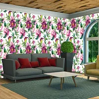 Self Adhesive Wallpapers (LillyFlower) Wall Stickers Extra Large (300x40cm) for Bedroom | Livingroom | Kitchen | Hall Etc-thumb3