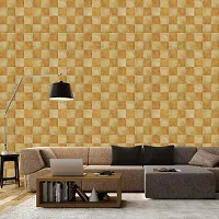 DeCorner - Self Adhesive Wallpaper for Walls (YellowGoldSqaure) Extra Large Size (300x40) Cm Wall Stickers for Bedroom | Wall Stickers for Living Room | Wall Stickers for Kitchen | Pack of-1-thumb1