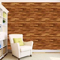 WALLWEAR - Self Adhesive Wallpaper For Walls And Wall Sticker For Home D&eacute;cor (WoodenPatti) Extra Large Size (300x40cm) 3D Wall Papers For Bedroom, Livingroom, Kitchen, Hall, Office Etc Decorations-thumb3