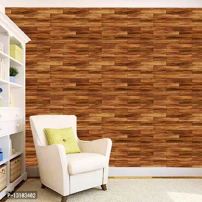 WALLWEAR - Self Adhesive Wallpaper For Walls And Wall Sticker For Home D&eacute;cor (WoodenPatti) Extra Large Size (300x40cm) 3D Wall Papers For Bedroom, Livingroom, Kitchen, Hall, Office Etc Decorations-thumb4