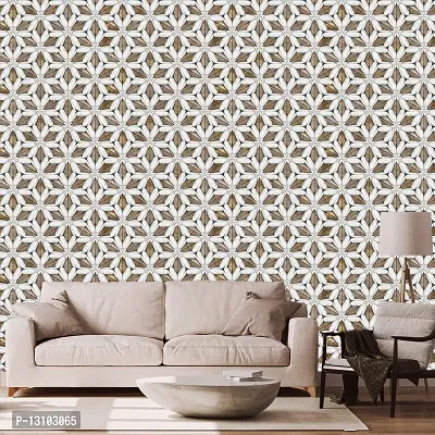 WALLWEAR - Self Adhesive Wallpaper For Walls And Wall Sticker For Home D&eacute;cor (CoffeeWhiteFlower) Extra Large Size (300x40cm) 3D Wall Papers For Bedroom, Livingroom, Kitchen, Hall, Office Etc Decorations-thumb3