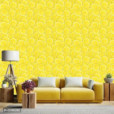 WALLWEAR - Self Adhesive Wallpaper For Walls And Wall Sticker For Home D&eacute;cor (Lemon slice) Extra Large Size (300x40cm) 3D Wall Papers For Bedroom, Livingroom, Kitchen, Hall, Office Etc Decorations-thumb4