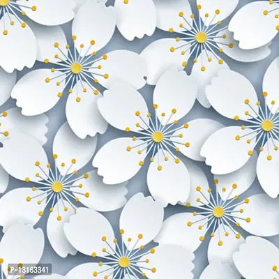 Self Adhesive Wallpapers (GreyFlower) Wall Stickers Extra Large (300x40cm) for Bedroom | Livingroom | Kitchen | Hall Etc