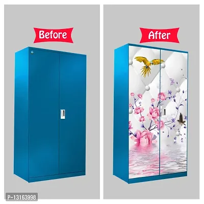 Self Adhesive Almirah Stickers, Wall Stickers, Decorative Sticker Wallpaper for Home Wardrobe Doors (TotaFoolAlmira) PVC Vinyl Size Large (39 x 84 Inch)-thumb5