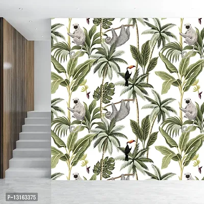 Self Adhesive Wallpapers (JungleMonkey) Wall Stickers Extra Large (300x40cm) for Bedroom | Livingroom | Kitchen | Hall Etc-thumb3