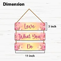 DeCorner Decorative Wooden Printed all Hanger | Wall Decor for Living Room | Wall Hangings for Home Decoration | Bedroom Wall Decor | Wooden Wall Hangings Home.(Love what you do)-thumb2